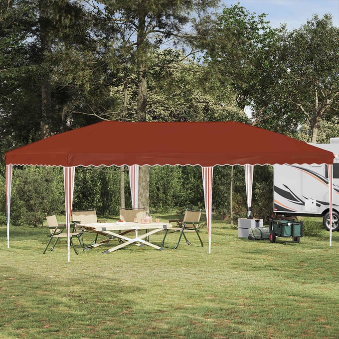 vidaXL - Pop-up - Feesttent - 575 - x - 290 - x - 245 - cm - Terracotta