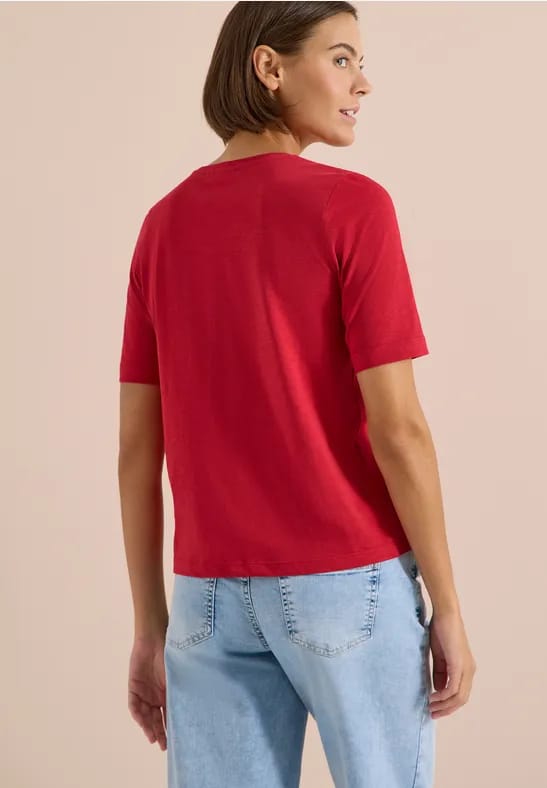 Basic Shirt met V-hals