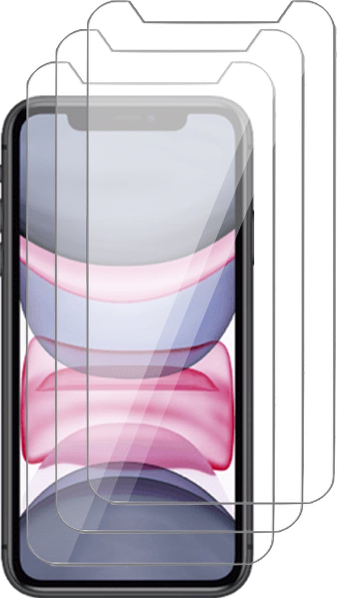 Screenprotector geschikt voor iPhone 11 / XR - 3 Stuks Beschermglas Screenprotector