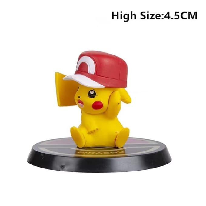Pokemon 6 Stuks/Set Anime Figuur Pikachu 6-7cm Figuur Charizard Blastoise Squirtle Bulbasaur Actiefiguren Model speelgoed Cadeaus black