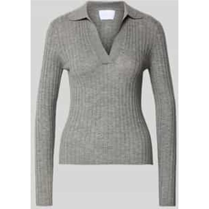Ribgebreide pullover van wol