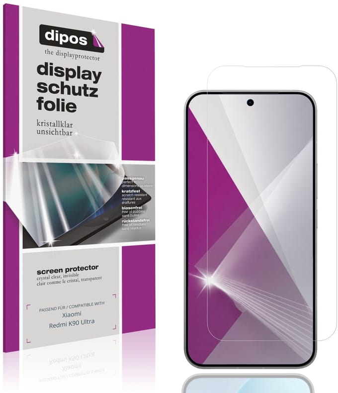 dipos – 4x Beschermfolie geschikt voor Xiaomi Redmi K90 Ultra | Krasbestendige & heldere Screenprotector Ultra-Thin