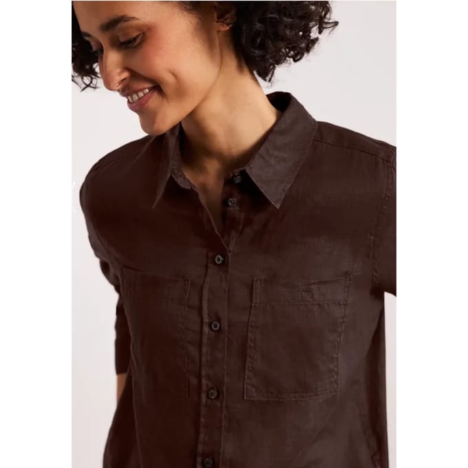 Blouse met lange mouwen en borstzakken