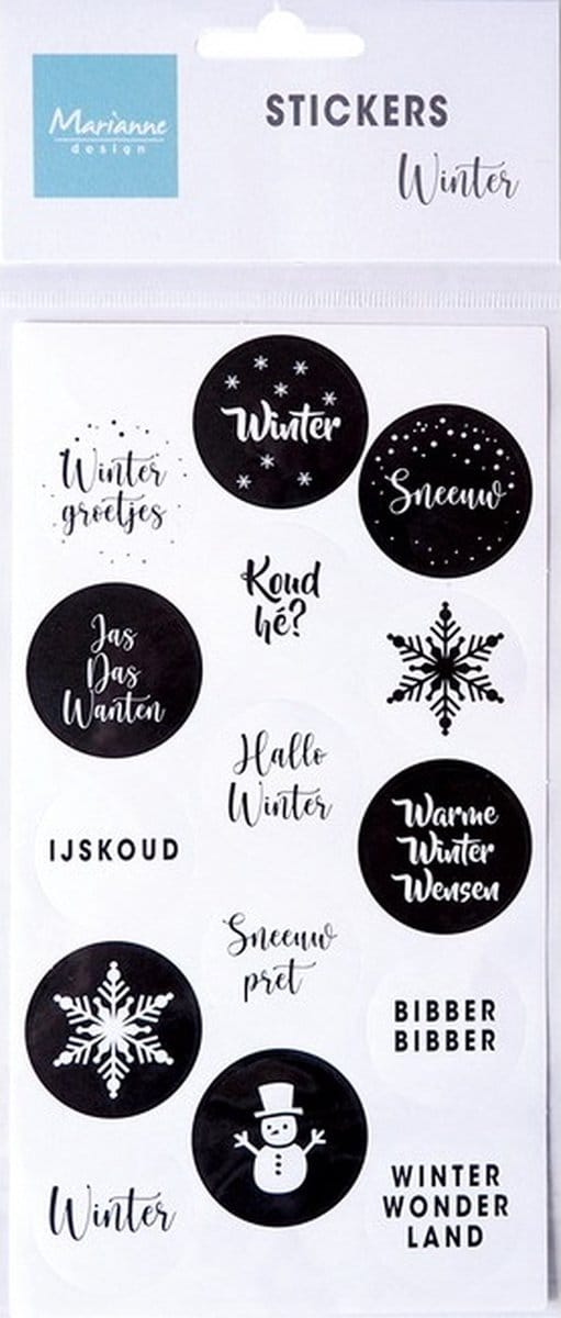 Marianne D Stickers - Winter - (NL) CA3170 11x25cm