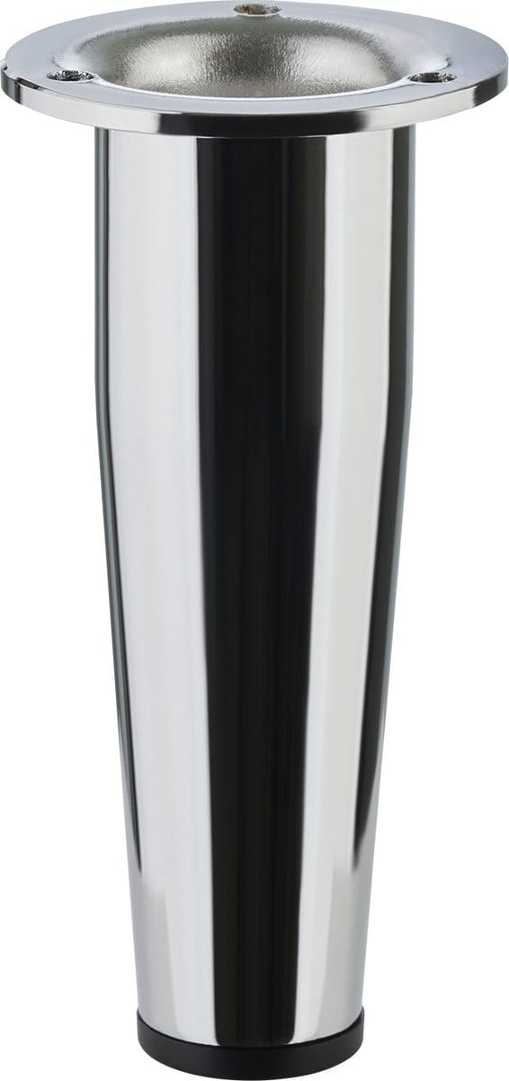 SOTECH meubelpoot Fox-Trot, verchroomd rond, diameter: 33 mm, hoogte: 80 mm, verstelbaar
