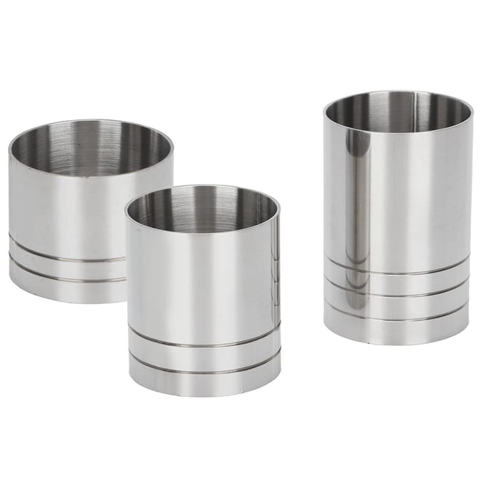 Jigger à cocktail Tasse à mesurer pour boisson de bar Tasse en once Ensemble Outil de barman (25ml 35ml 50ml) white