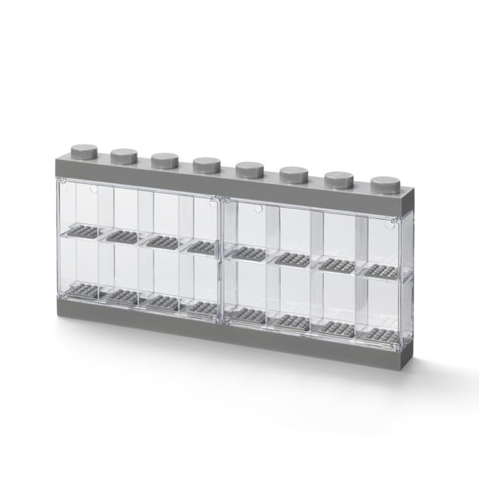 Lego - Vitrine Minifigure 16 - Kunststof - Grijs