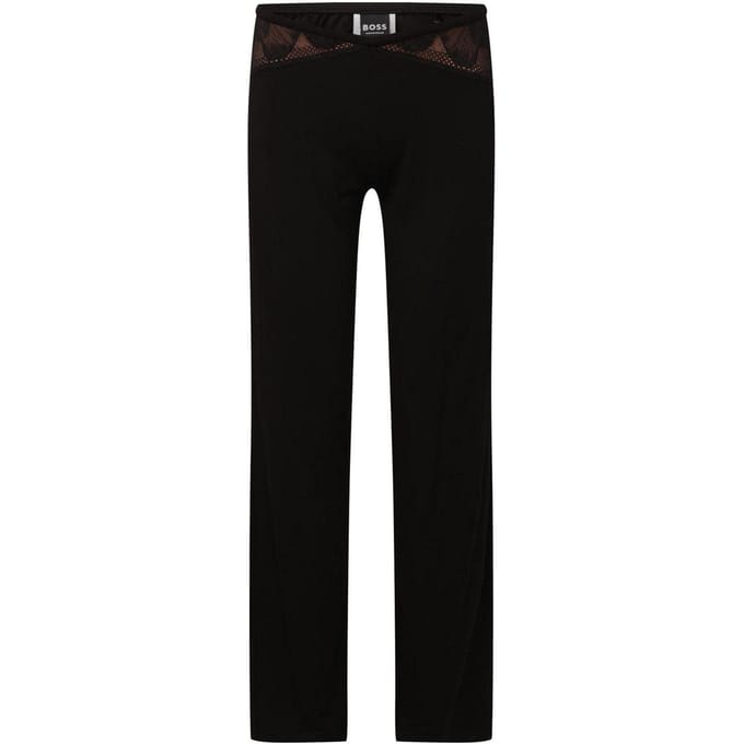 Boss Dames/Dames Pioenroos Pyjamabroek met rechte pijpen (Zwart)
