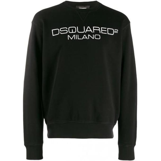 Sweatshirt italien à capuche DSQUARED2 Milano noir - Taille: M black
