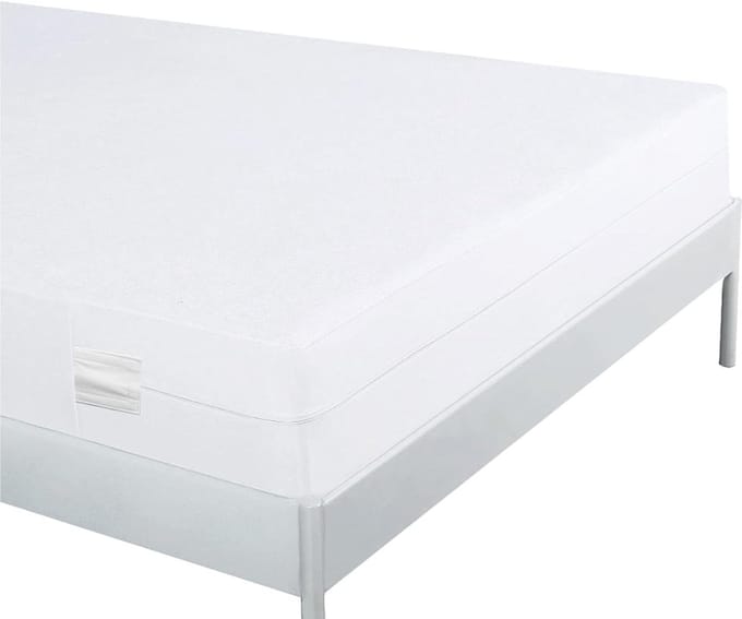 SnelShoppen - Waterdichte matrashoes 90 x 200 cm met ritssluiting, ademend katoen, hypoallergeen, mijtbestendig, matrasbeschermer voor matrassen tot 1