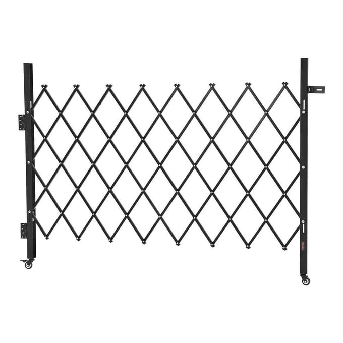 Porte de sécurité pliable simple à verrouillage Porte à ciseaux 170 x 131 cm (LxH)