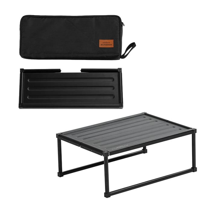 Opklapbare tafel Draagbare lichtgewicht campingtafel voor buiten backpacken BBQ-picknick S black