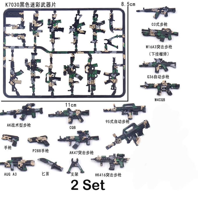 98K Militaire Wapen Accessoires Wapens bakstenen Swat Sluipschuttergeweer pistool Soldaat WW2 Leger MOC Component Bouwsteen Model