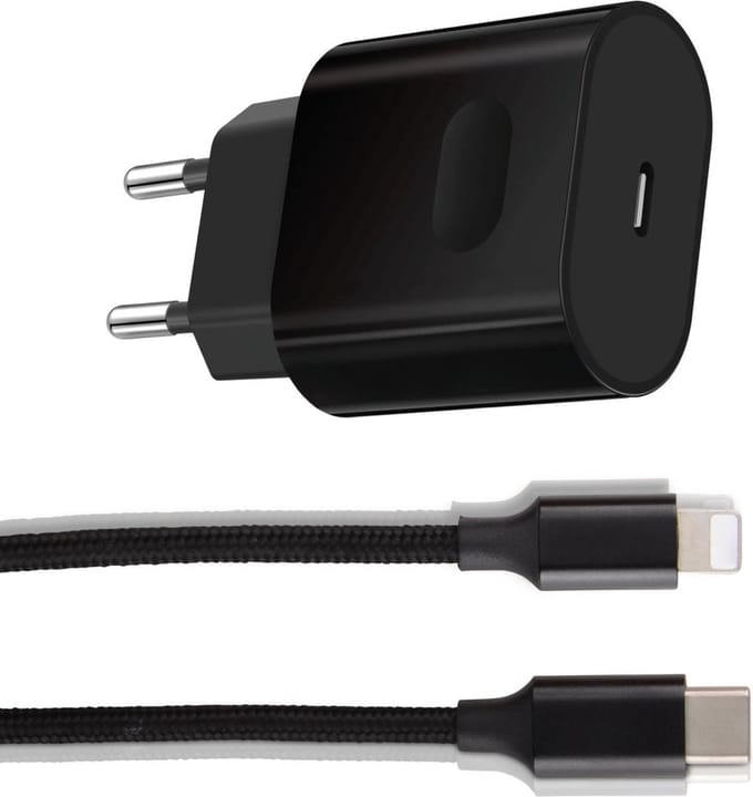 Oplader 30w geschikt voor iPhone 14/13/12/11 Pro/Max/Plus/Mini - Lightning naar usb C Kabel - 1 Meter - Snellader - Set