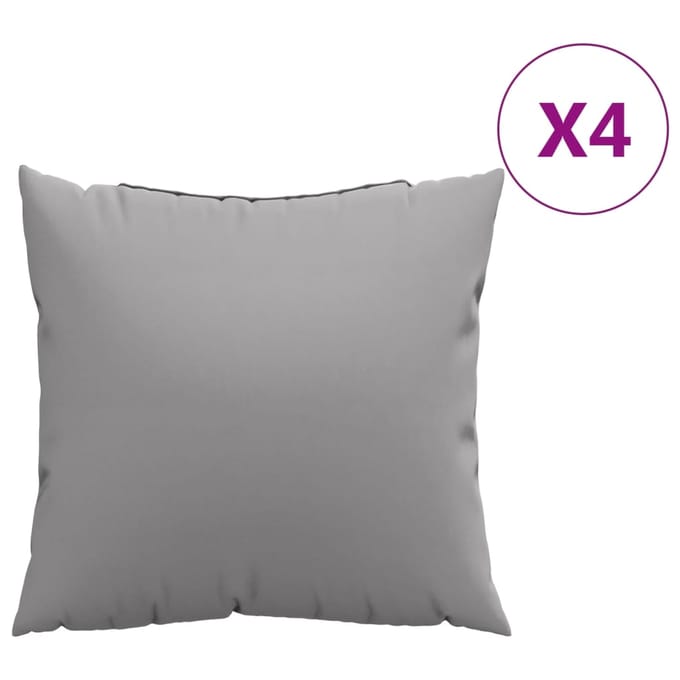 vidaXL - Bankkussens - 4 - st - 60x60 - cm - stof - grijs