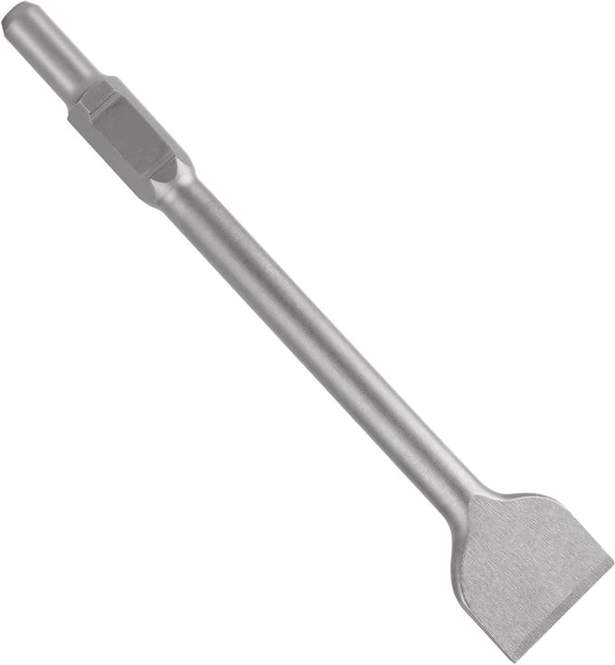 SDS-HEX Brede Beitel 400 x 75mm met Hexaansluiting en Carbide Snijkant voor Precisiewerk