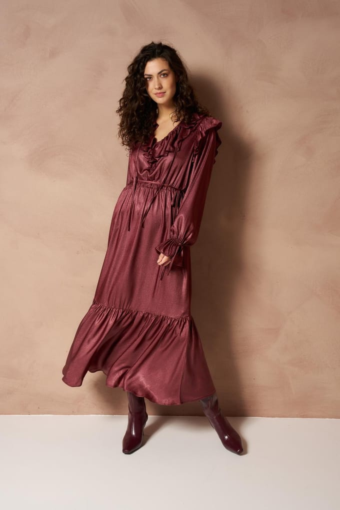 Jurk Izla - Maxi Boho | Brick Red