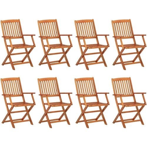 vidaXL - 9-delige - Tuinset - 220x90x75 - cm - massief - acaciahout