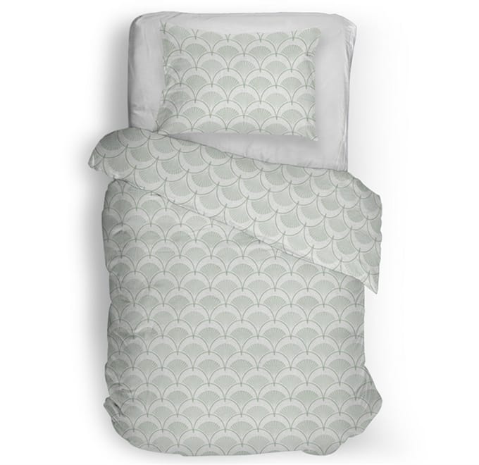 Snoozing Kamila Dekbedovertrek - Eenpersoons - 140x200/220 cm - Green