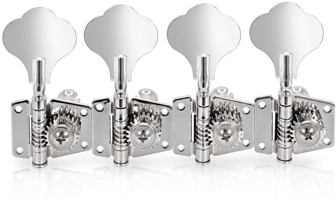 Guitarworks Bas Gitaar Stemmechaniek, 4-in-line, chroom