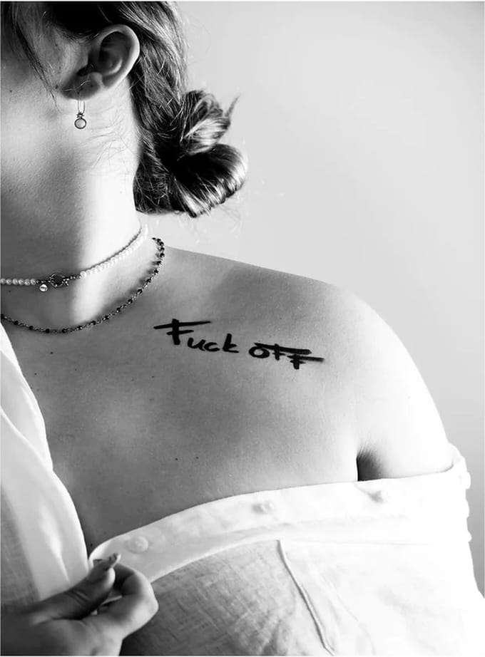 HOUSEVITAMIN - POSTER F*UCK OFF - A4 FORMAAT - ZWART/WIT