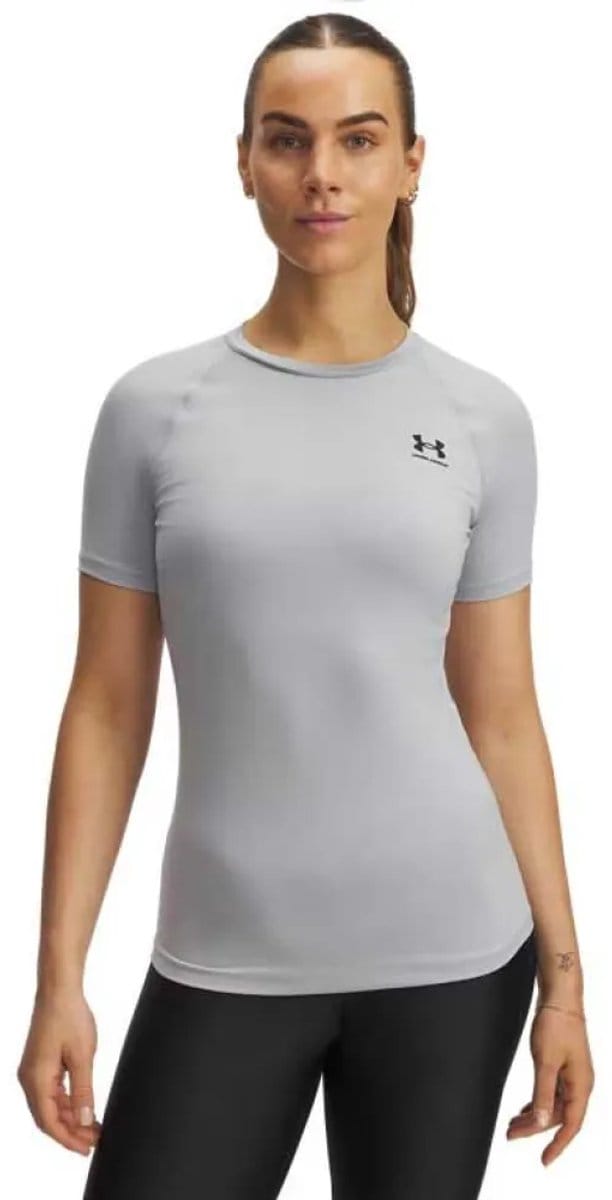 Under Armour Heatgear Authentics Comp T-shirt Met Korte Mouwen Grijs XS Vrouw