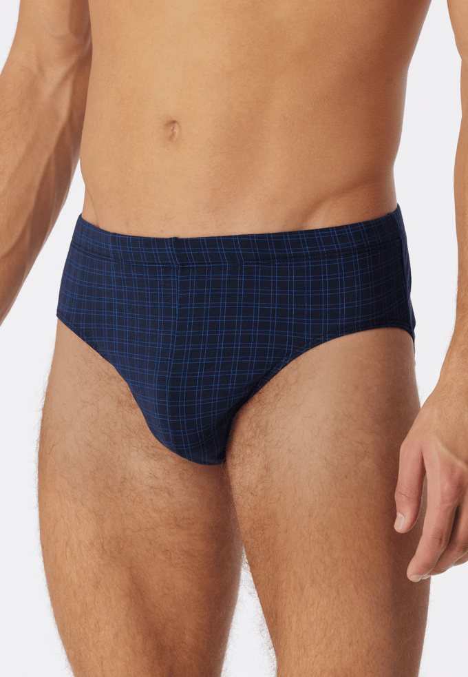 Donkerblauwe geruite minislip - Cotton Casuals 8