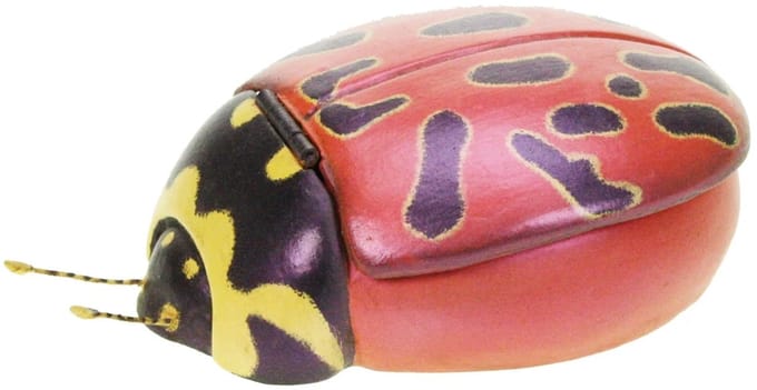 Lieveheersbeestje doos zwart/rood 16,5x5x8,9cm