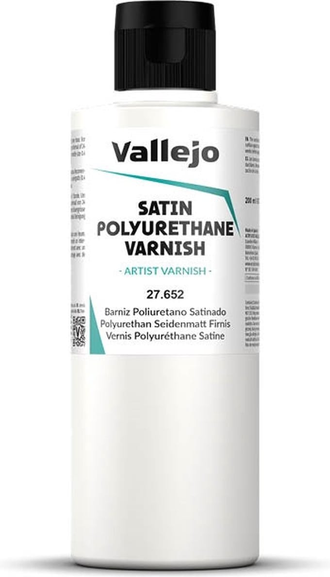 Vallejo Hobbyverf - 27652 Satin Polyurethane Vernis - Verf flesje - 200 ml