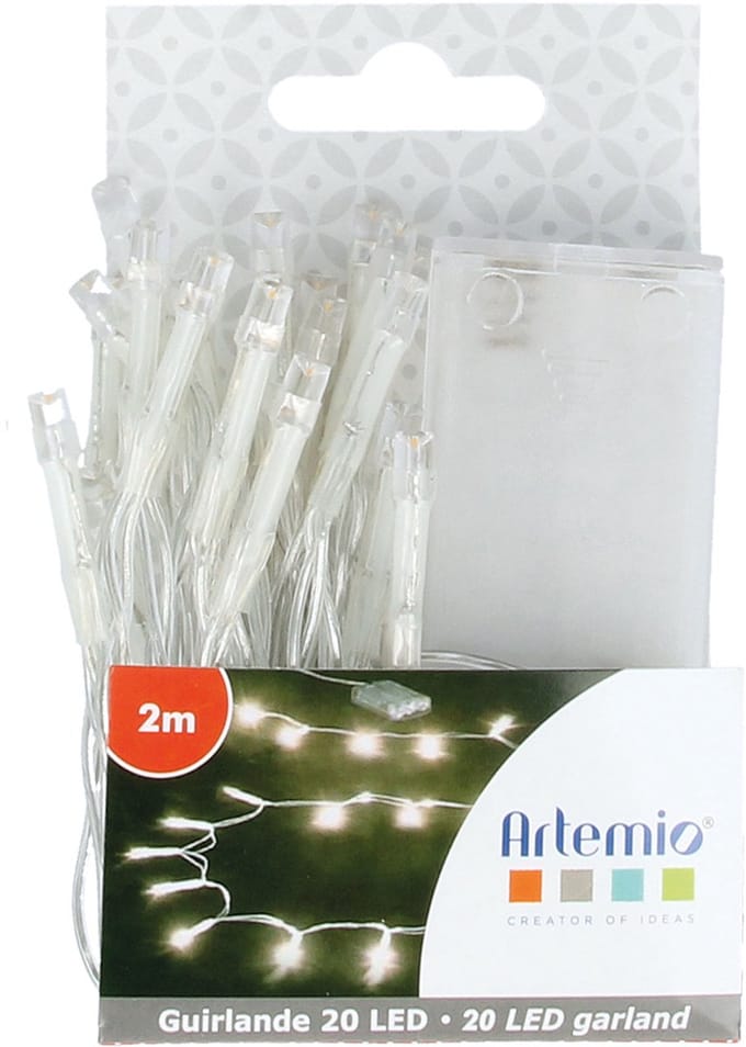 Witte led slinger 2 m - Artemio