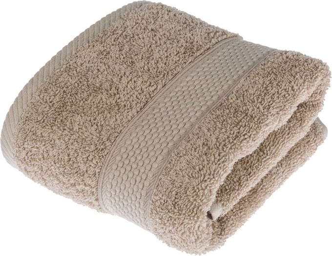 Homescapes badstof handdoek 100% katoen beige