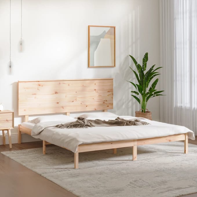 vidaXL - Bedframe - massief - hout - 150x200 - cm