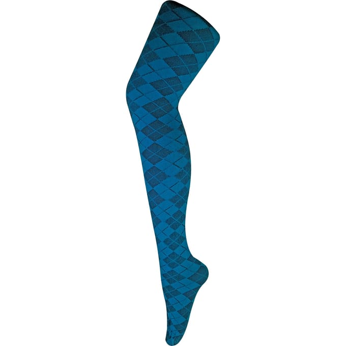Sock Snob Dames80 denier ondoorzichtig patroon panty's - Argyle Teal