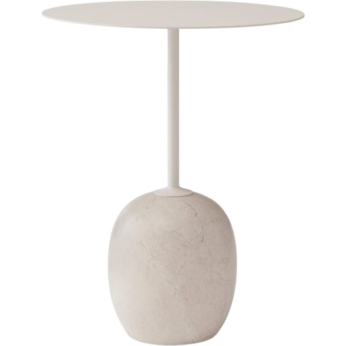 &Tradition - Lato Bijzettafel - Ø40 cm - Ivory White & Crema Diva Marble - wit