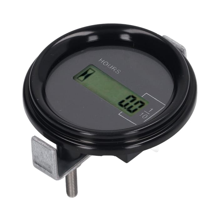 Graafmachine Timer Urenteller Afstandsbediening LCD Digitaal Display 12V‑36V 0‑99999.9H Voor Kato Round gray