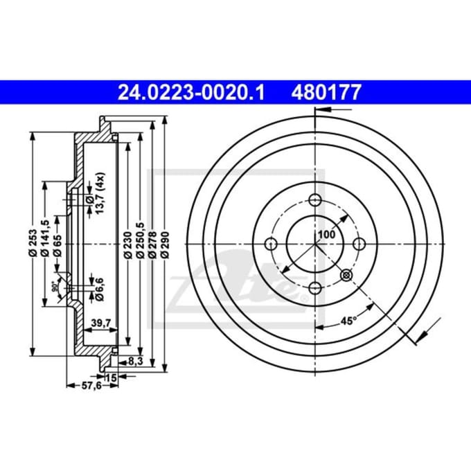 Remtrommel ATE 24.0223-0020.1