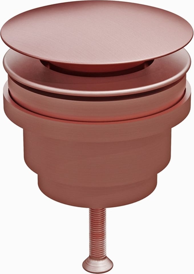 Clickwaste afvoerplug mat rosé goud 5/4 zonder overloop