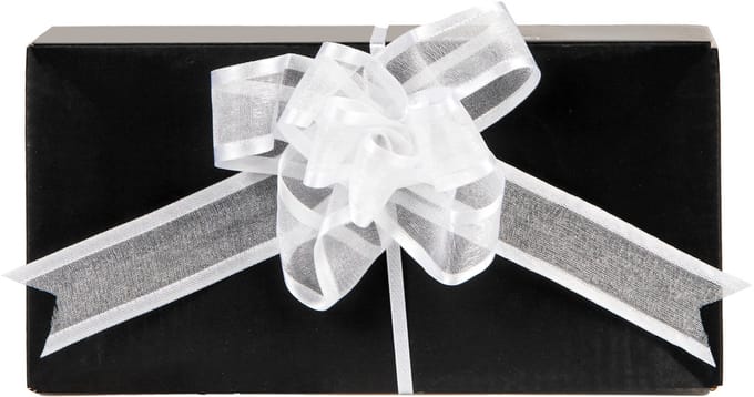 HOBI - 6 trekstrikjes van wit organza