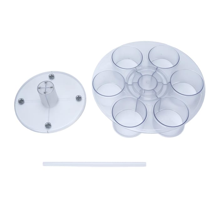 Waterfles Organizer 360 Graden Draaibaar Plastic Antislip Beker Opbergrek voor Water white