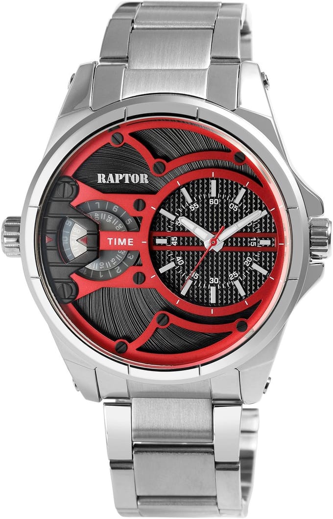 Raptor herenhorloge roestvrij staal 3 ATM