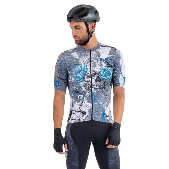 Ale Fietsshirt Korte Mouwen Graphics PRR Skull - Grijs - M - Valt klein