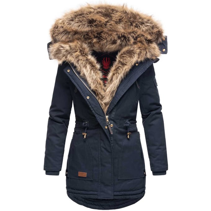 Navahoo Dames Winterparka Daria – Klassieker, Warm & Met Afneembare Bontkraag