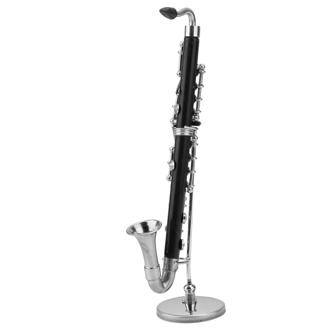 Miniatuur Basklarinet Model Muziekinstrumenten Ornamenten Decor Display black
