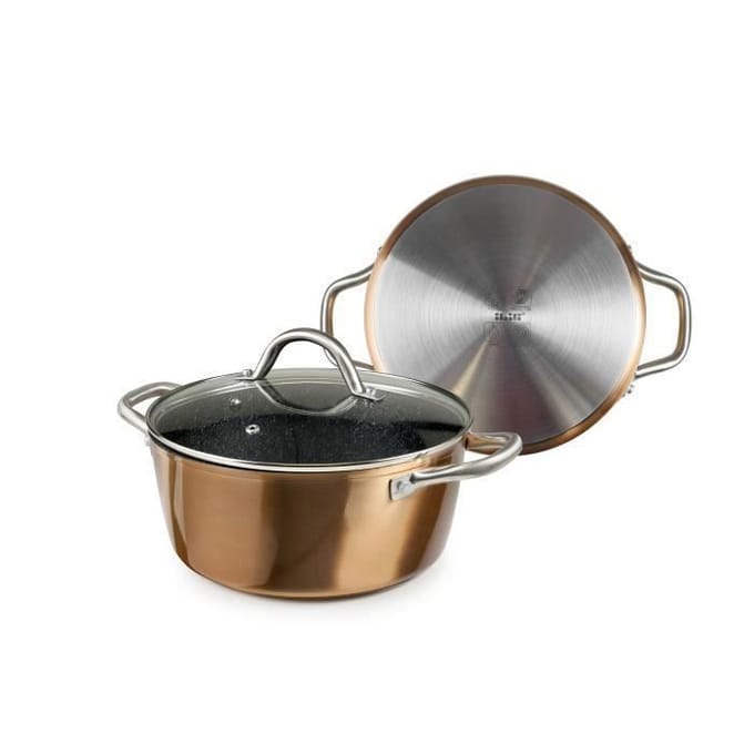 Casserole - IBILI - Natura Copper - 20 cm - Cuivre - Antiadhésif - Compatible induction