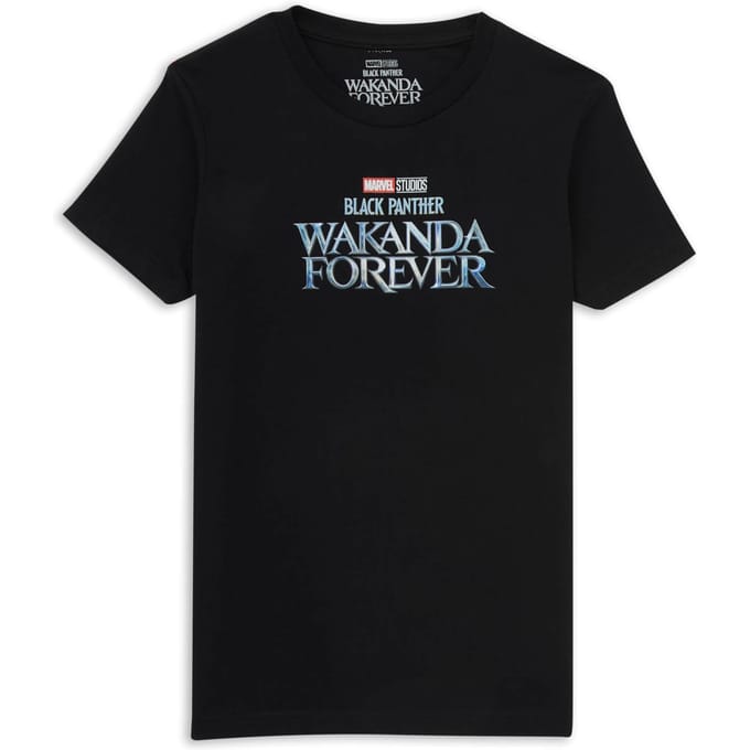 Wakanda Forever Logo Kids' T-Shirt - Black - 146/152 (11-12 jaar)