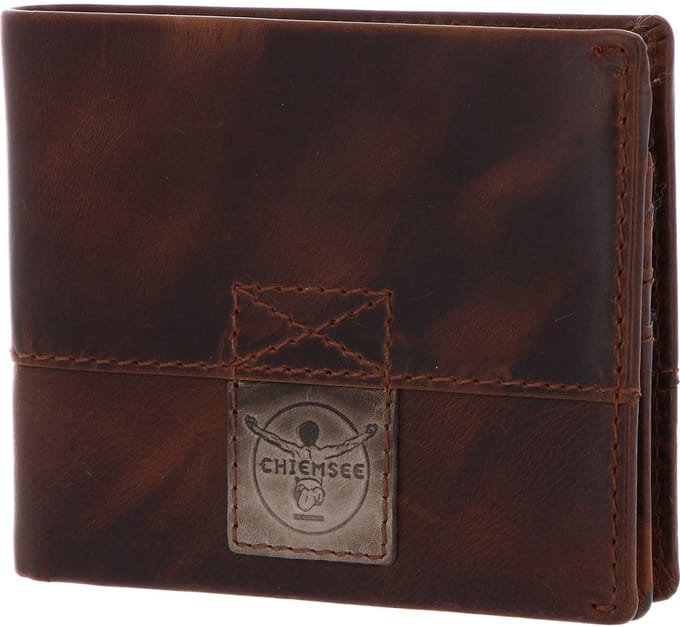 CHIEMSEE Leren Portemonnee Kuba Flap Wallet Brown Bruine