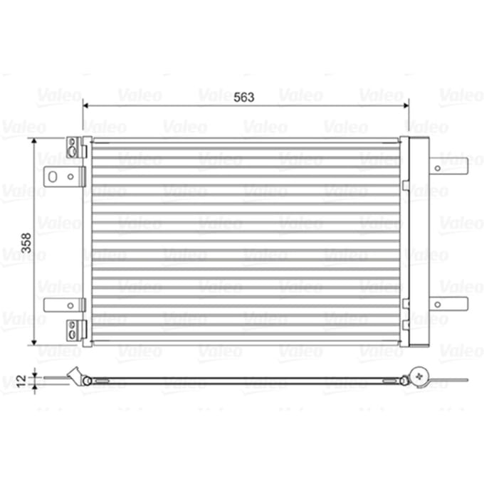 Condensator, airconditioning VALEO 822550
