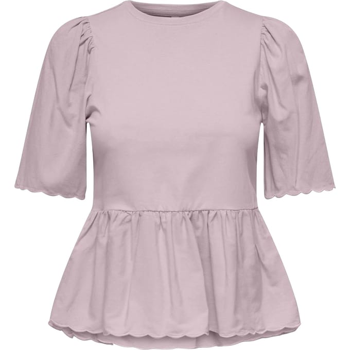Only Veronika Life SS Mix Peplum Shirt Dames - Maat L