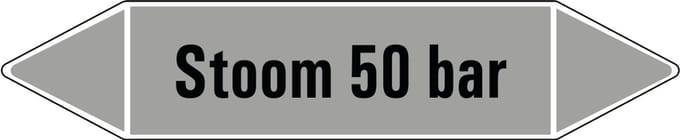 Stoom 50 bar leidingmarkering op vel 75 x 17 mm - 8 per vel