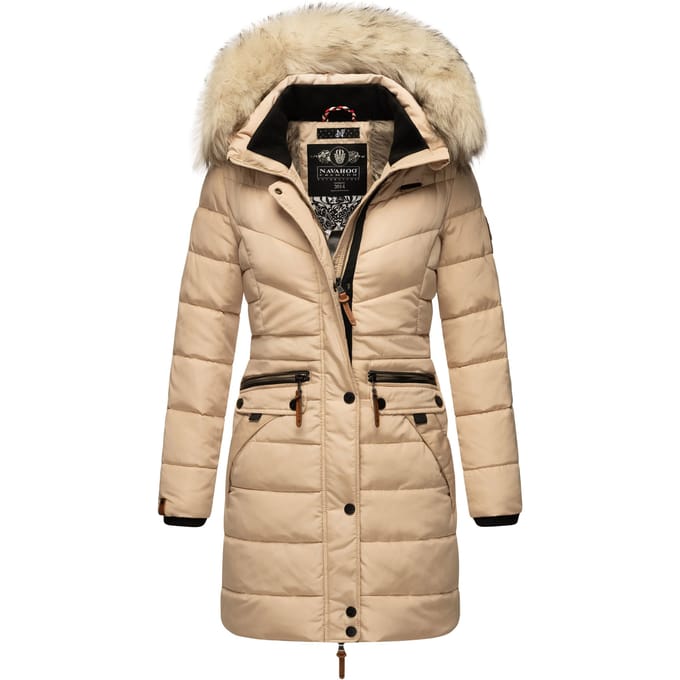 Navahoo Dames Winterjas Paula – Extra Warm, Waterafstotend & Met Afneembare Bontkraag